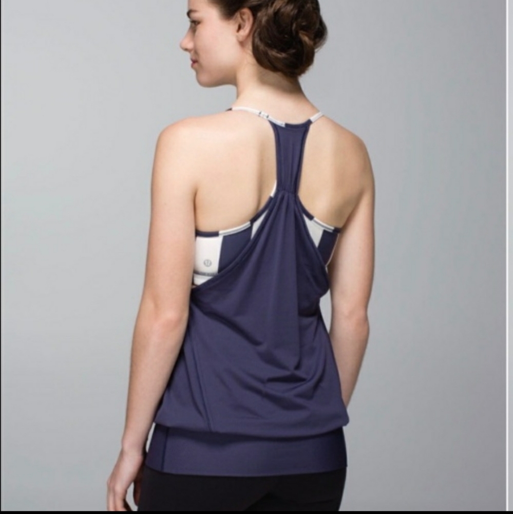 Original No Limits tank navy and cream lululemon